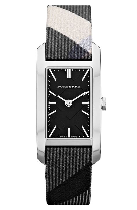 burberry rectangular check strap watch|Burberry replacement strap.